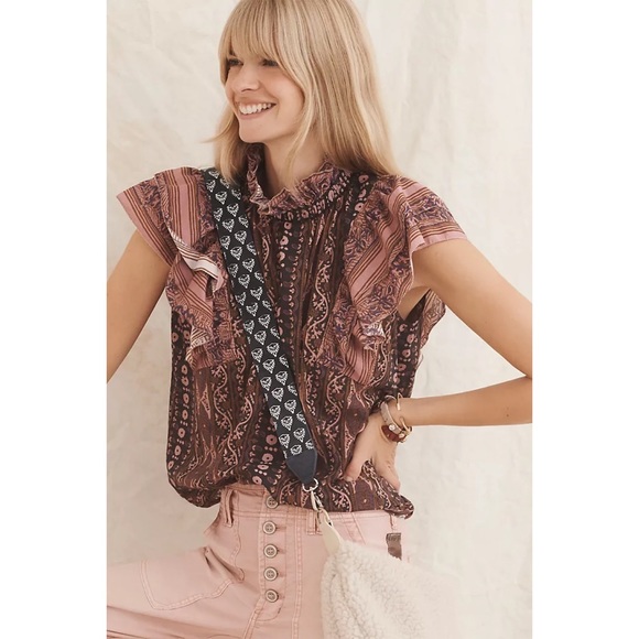 Anthropologie Tops - NWT ANTHROPOLOGIE CARICIA RUFFLE BLOUSE